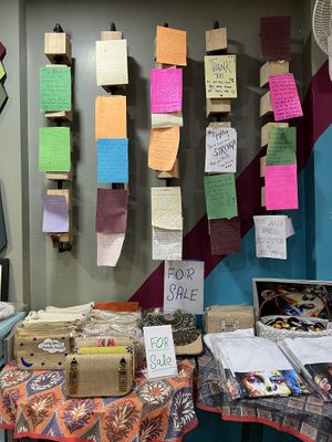 Items for sale   at Sheroes Hangout in Agra