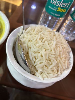Steamed rice   at Sheroes Hangout in Agra
