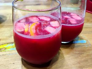 Special drink made by dragon fruit at Sparestore - Pop-Up in Kowloon