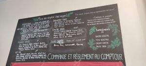 Menu at Comptoir Veggie in Paris