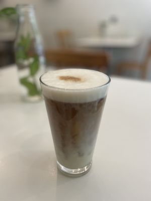 Iced latte  at Comptoir Veggie in Paris