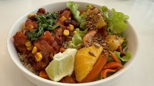 Chili sin carne bowl  at Comptoir Veggie in Paris