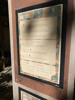 Menu at Comptoir Veggie in Paris
