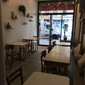 inside at Comptoir Veggie in Paris