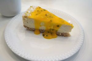 Coco/Mango/Passion Fruit Cheesecake at Comptoir Veggie in Paris