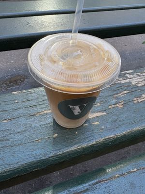 Vanilla iced latte  at Comptoir Veggie in Paris