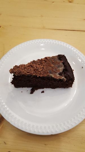 Chocolate and coffee cake at Comptoir Veggie in Paris