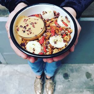 Açaï bowl with extra PB at Comptoir Veggie in Paris