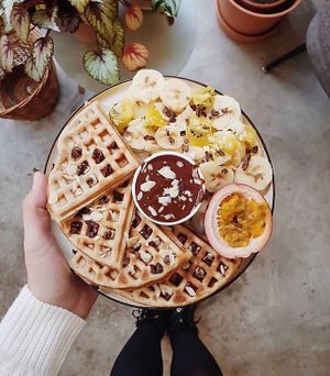 waffles at Comptoir Veggie in Paris