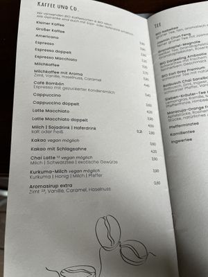 coffee (alternative milk with no upcharge)  at Scheunecafe in Dresden