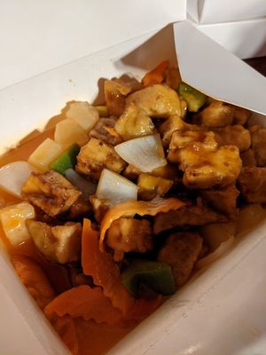 Sweet and sour egg plant at Great Wall in Monterey