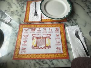 Cute placemats   at Great Wall in Monterey