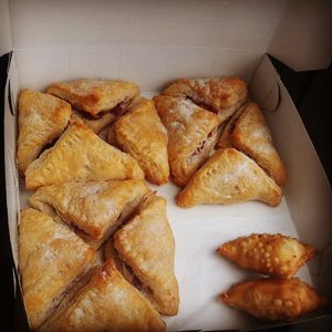 Mouth watering pastelitos and empanadas at The Happy Vegan Bakers in Hialeah