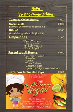 Here are the staple items that are always available at The Happy Vegan Bakers in Hialeah