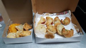 A box full of goodies at The Happy Vegan Bakers in Hialeah