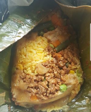 This picture doesn't do the tamale any justice not only is it delicious but it is very big. at The Happy Vegan Bakers in Hialeah