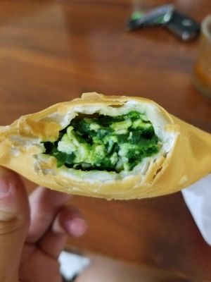 Vegan Spinach & Cheeze empanada at The Happy Vegan Bakers in Hialeah
