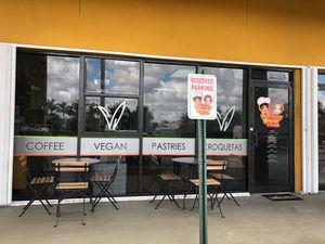 Cute Cafe with outdoor seating!  at The Happy Vegan Bakers in Hialeah