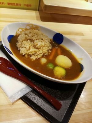 Brown rice vegetable curry at Vege Deli Kanna - Shokudo in Kyoto