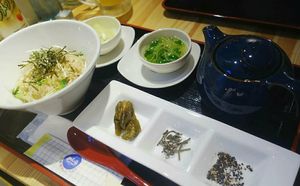 Vegan brown rice set at Vege Deli Kanna - Shokudo in Kyoto