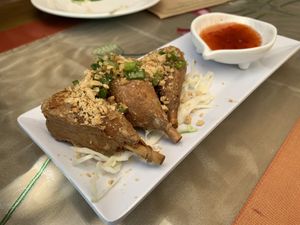chicken drumsticks at Seattle Lotus Vegetarian in Seattle