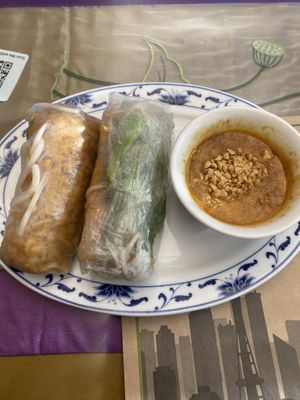 Horrible spring rolls  at Seattle Lotus Vegetarian in Seattle