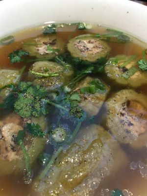 Bittermelon Stuffed ";Meat"; Soup at Seattle Lotus Vegetarian in Seattle