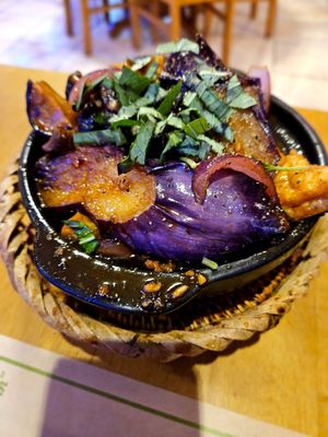 Eggplant and Tofu Hot Pot at Seattle Lotus Vegetarian in Seattle