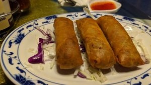 Egg rolls at Seattle Lotus Vegetarian in Seattle
