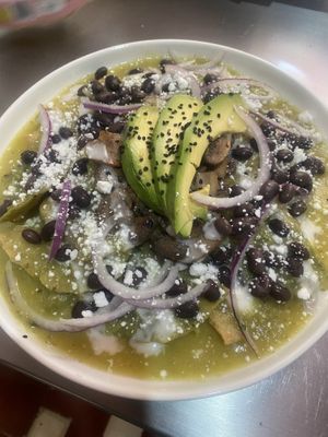 Chilaquiles at Tacogreen in Queretaro