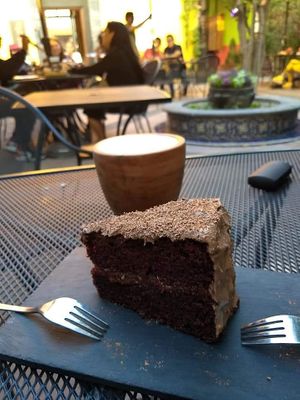 Chocolate pie at Tacogreen in Queretaro