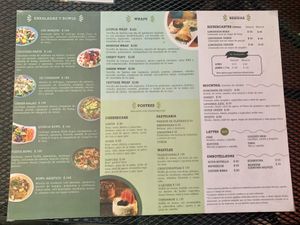 Menu 03/23 at Tacogreen in Queretaro