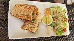 Wrap con extra de garbanzo delicioso👌🏻 at Tacogreen in Queretaro