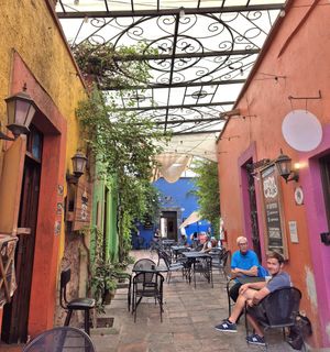 Gorgeous courtyard at Tacogreen in Queretaro