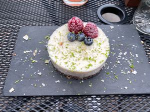 Cheesecake de limón  at Tacogreen in Queretaro