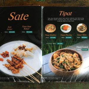 Menu at Warung Mogan in Dalung