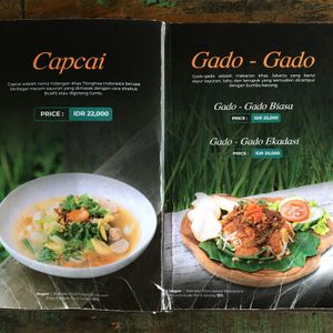 Menu at Warung Mogan in Dalung