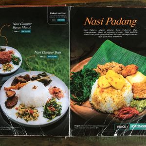 Menu at Warung Mogan in Dalung