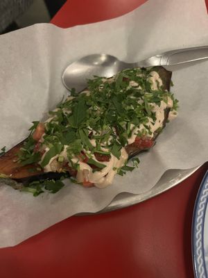 Eggplant salad  at Tantura in Lisbon