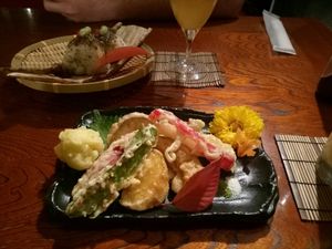 Tempura Veg at Shishin Samurai in Kyoto