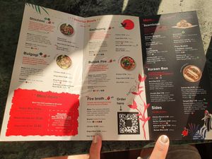 Food manu with vegan items clearly labelled at Grounded Kitchen - Queens Rd in Leicester