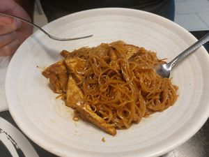 Grandma's fried noodles with tofu no egg at Sticky Rice Cafe in Knoxville