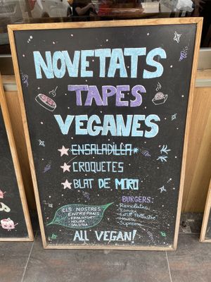 Vegan tapas  at La Cerveseria Clandestina in Barcelona