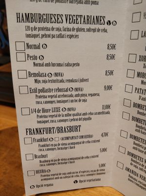 New vegetarian/vegan options!! at La Cerveseria Clandestina in Barcelona