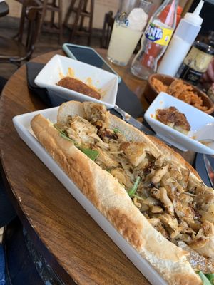 Seitan ‘hotdog' at La Cerveseria Clandestina in Barcelona