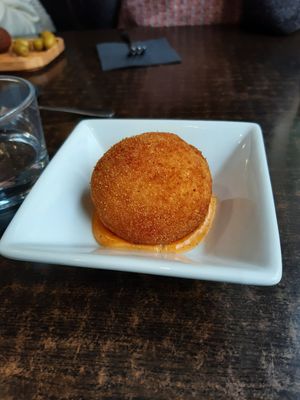 Vegan bombeta at La Cerveseria Clandestina in Barcelona