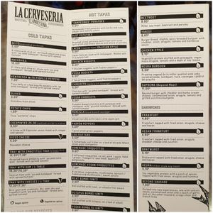 8 vegan burgers/sandwiches and 8 vegan tapas at La Cerveseria Clandestina in Barcelona