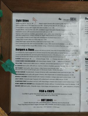 Menù 📝 at Project Social in Ibiza