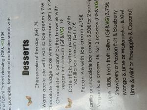 Menu at Project Social in Ibiza