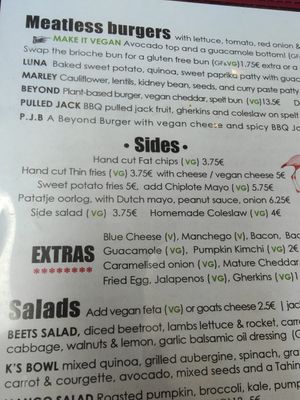 Menu at Project Social in Ibiza